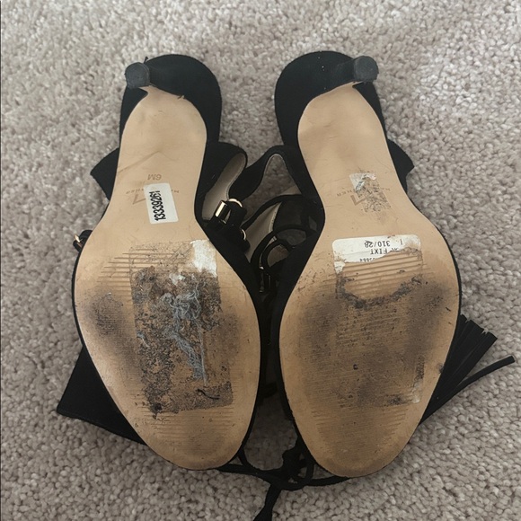 Suede Lace-up Tassel Sandals - Picture 8 of 8